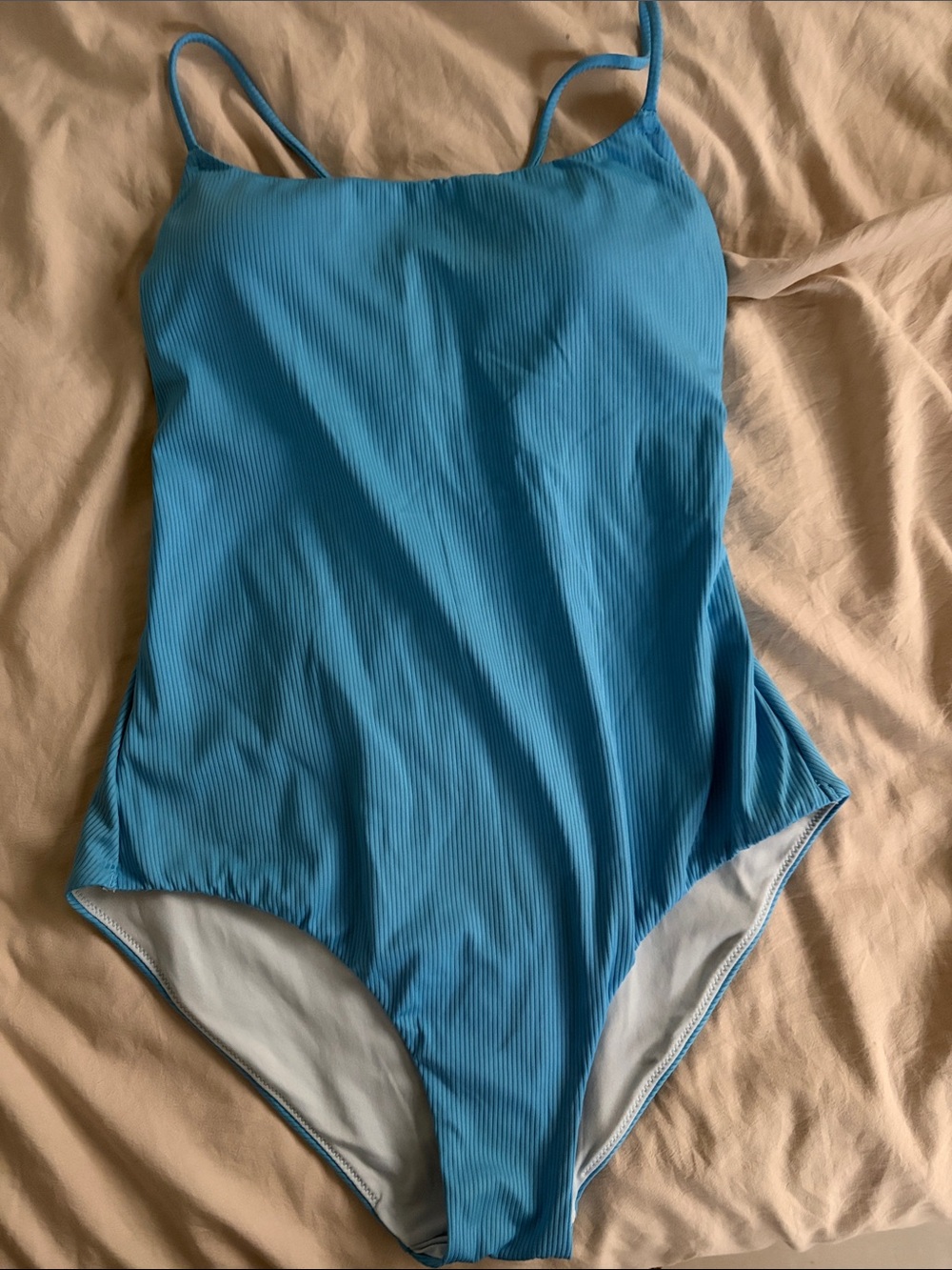 Victoria's Secret Blue Ribbed One-Piece Swimsuit